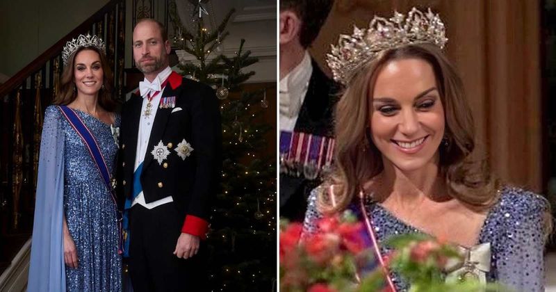 Kate Middleton stuns in largest-ever tiara at Windsor State Banquet