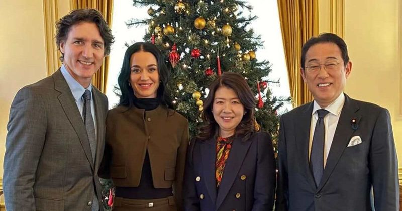 Katy Perry and Justin Trudeau meet former Japanese PM Fumio Kishida and his wife for lunch