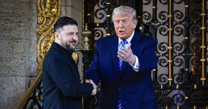 Trump and Zelenskyy address Ukraine war and path toward peace deal in Florida meeting