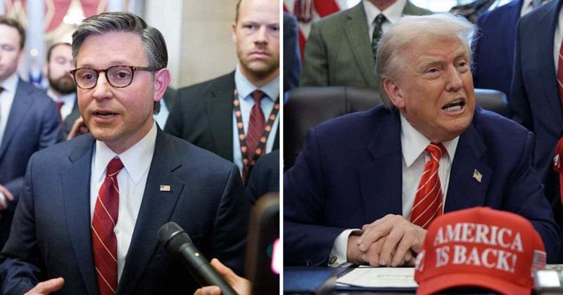 Mike Johnson hails ‘America Is Back!’ message as Trump unveils new hat