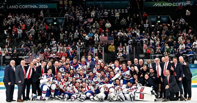 Donald Trump salutes Team USA after historic Olympic hockey win