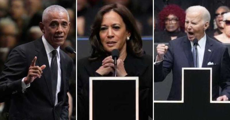 Obama, Biden and Harris accused of ‘hijacking’ Jesse Jackson's funeral to bash Trump