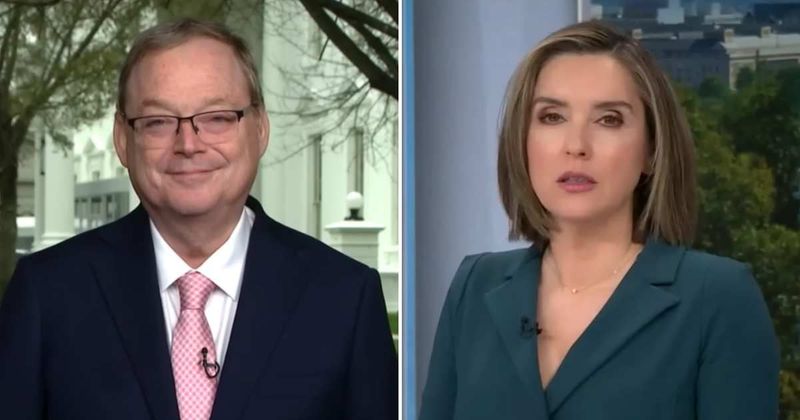 Kevin Hassett laughs as CBS' Margaret Brennan claims Iran can harm US economy via oil flows