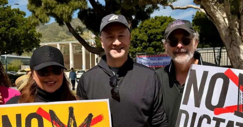 Kamala Harris’s husband Doug Emhoff seen at Malibu ‘No Kings’ rally with celebrities