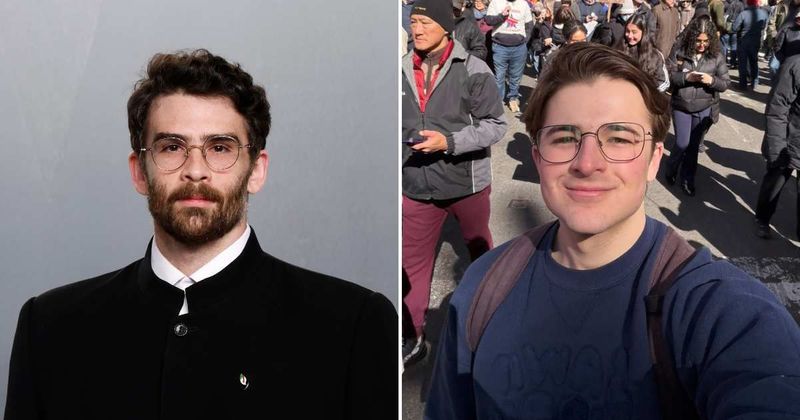 Progressive commentators Hasan Piker and Harry Sisson join 'No Kings' protest in Manhattan