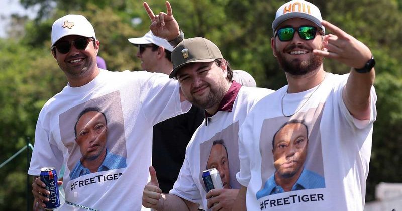 Tiger Woods fans wear T-shirts with mugshot and '#FreeTiger' after DUI arrest at Houston Open