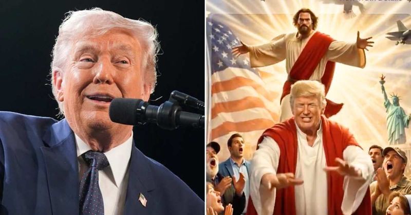Iranian embassy posts AI meme showing Jesus Christ descending from the heavens to strike Trump