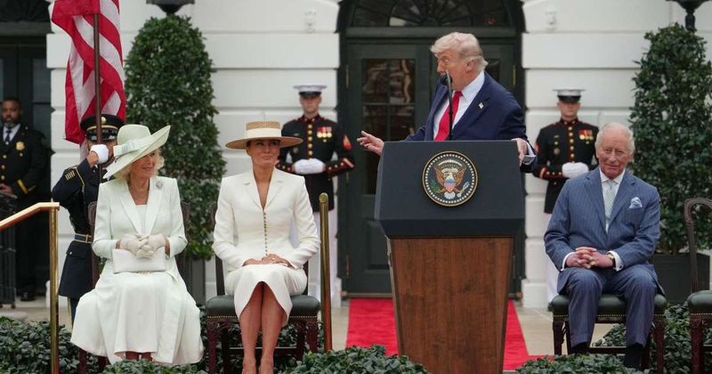 Trump jokes with Melania that their marriage won’t match his parents’ 63-year union during WH speech