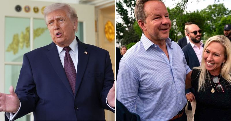 Trump says he doesn’t ‘love’ Marjorie Taylor Greene while praising her fiance Brian Glenn