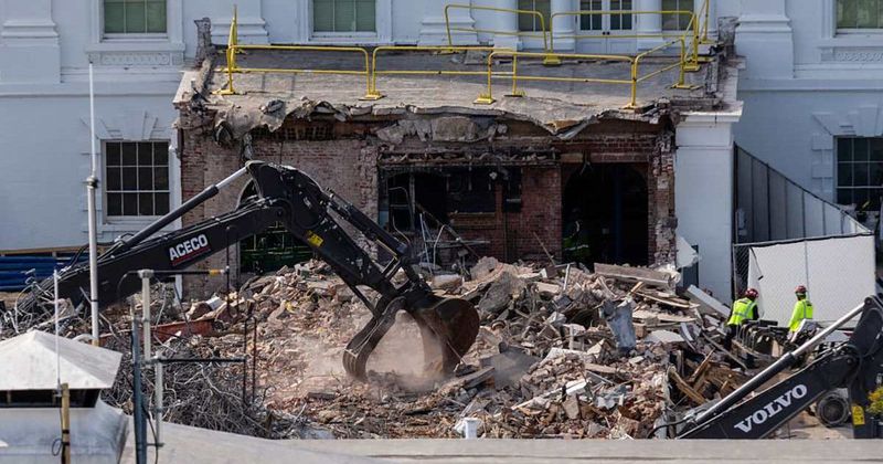 Trump ballroom project debris dumped on public golf course, report claims