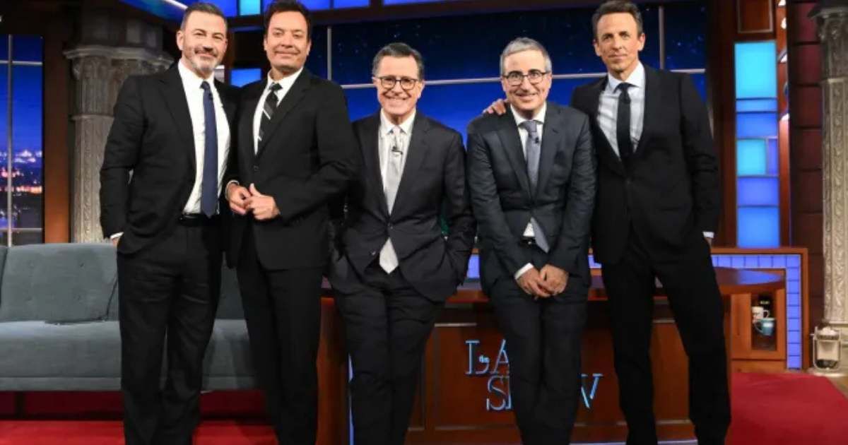 'The Late Show': Stephen Colbert reunites with late-night hosts ahead of unexpected Jimmy Kimmel surprise