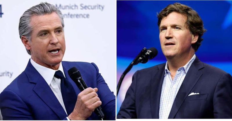 Tucker Carlson surprises listeners with glowing praise for Newsom, calls him 'charming nominee'