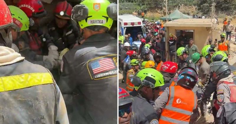Heroic American rescue teams pull infant alive from rubble days after Venezuela earthquakes