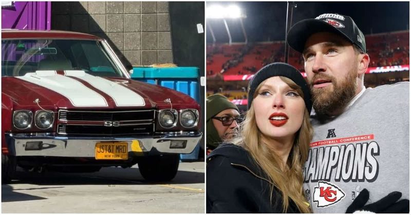 Video shows Taylor Swift-Travis Kelce's wedding car with 'T&T MRD' license plate outside MSG