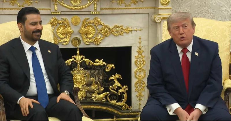 'I'm not happy about it!': Trump delivers surprise Oval Office quip to Iraqi prime minister