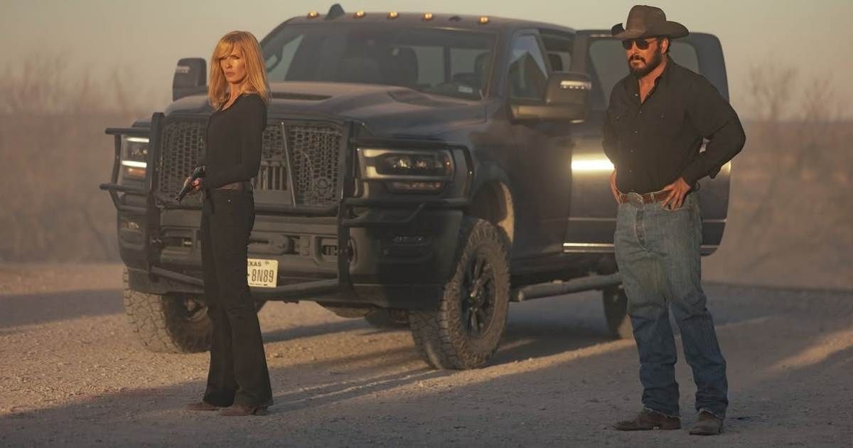 Kelly Reilly and Cole Hauser in a still from 'Dutton Ranch' (Cover Image Source: Instagram | @duttonranch)