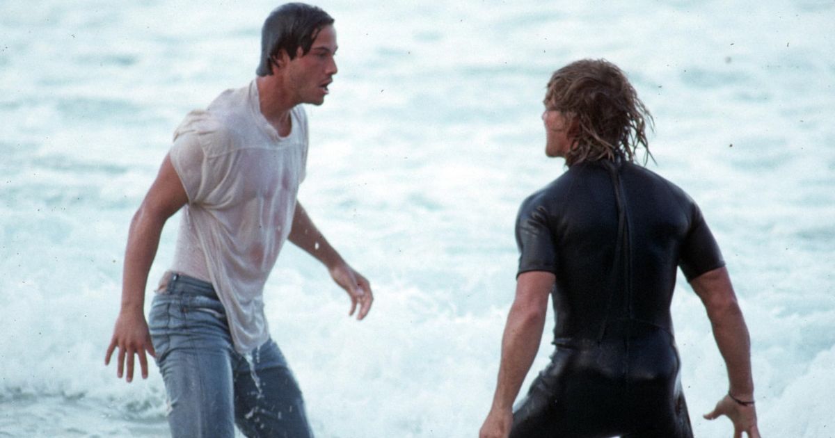 Keanu Reeves and Patrick Swayze in Point Break (1991)
