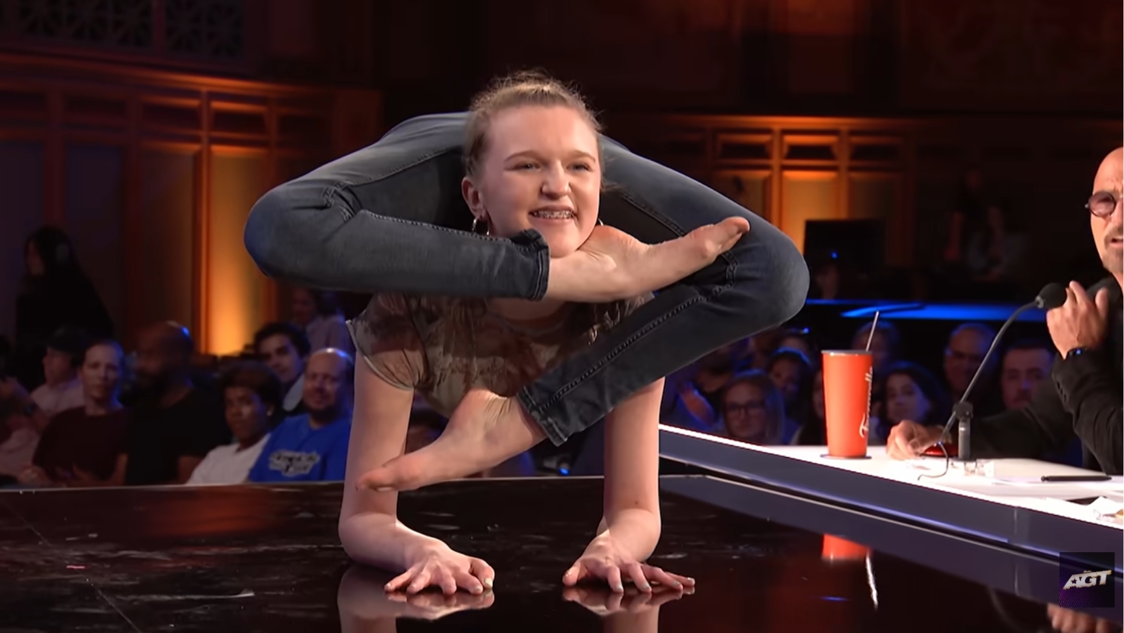 A still from Maria's ‘AGT’ Season 21 audition (Image Source: YouTube | @America's Got Talent)