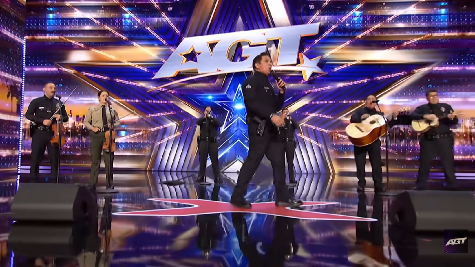 A still from Los Servidores' ‘AGT’ audition (Image Source: YouTube | @America's Got Talent)