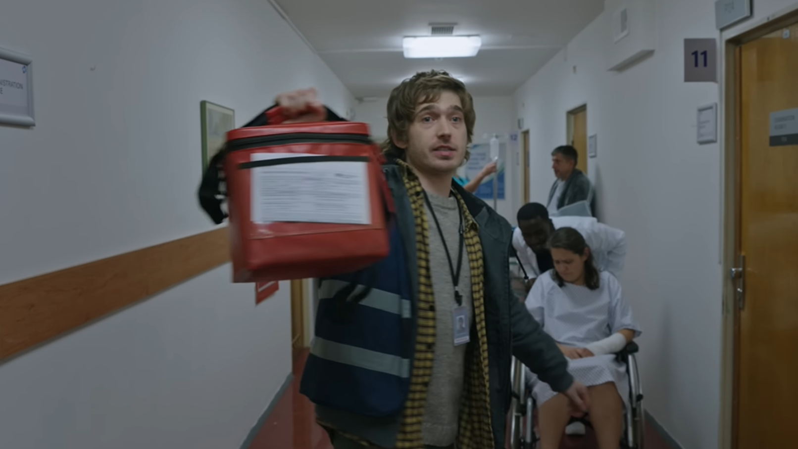 A screengrab of Austin Abrams taken from the 'Resident Evil' trailer (Image Source: YouTube | @sonypictures)