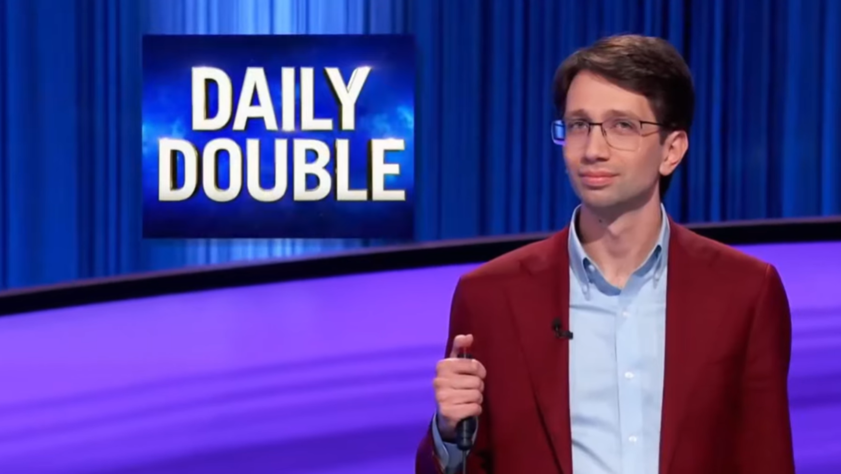Devin playing the 'Daily Double'