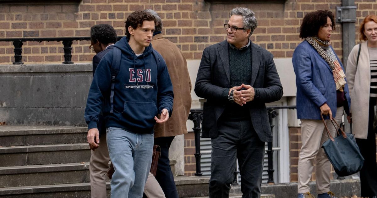 Mark Ruffalo and Tom Holland in a still from Spider-Man: Brand New Day