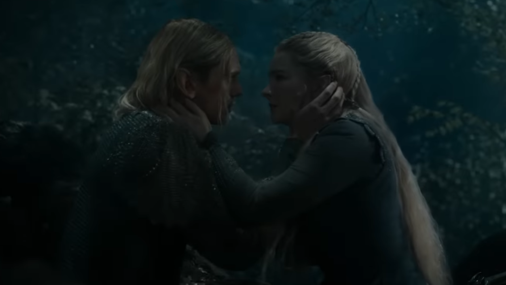 Galadriel and Celeborn in a still from 'The Rings of Power'