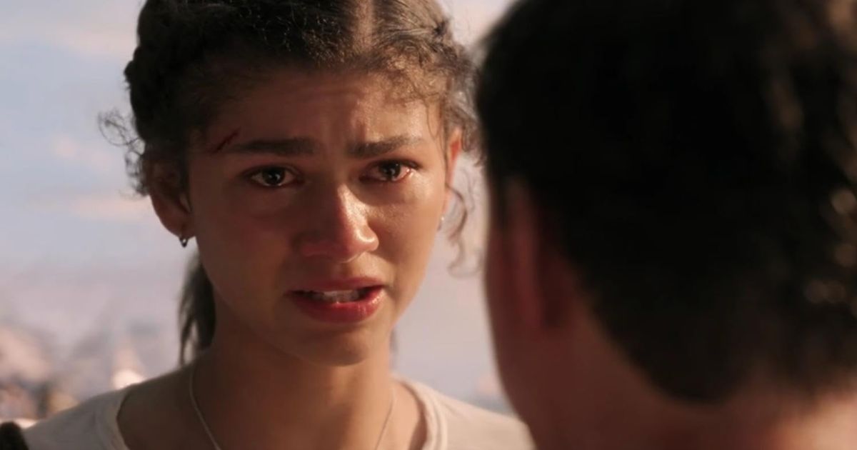 Zandaya and Tom Holland in a still from Spider-Man: No Way Home