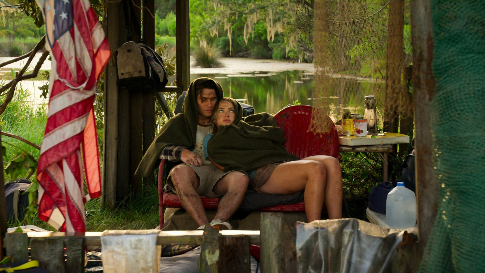 Chase Stokes as John B, Madelyn Cline as Sarah Cameron. (Image source LeeDavis/Netflix © 2026)