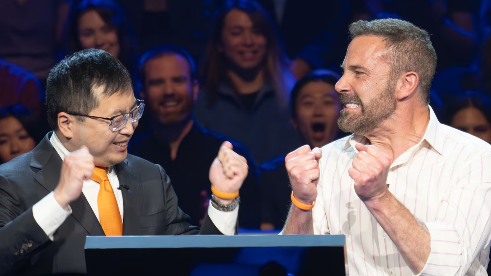 Still of Ben Affleck and Jamie Ding in 'Who Wants to Be a Millionaire'
