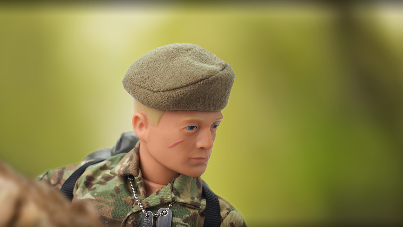 Action Man Toy posing for camera