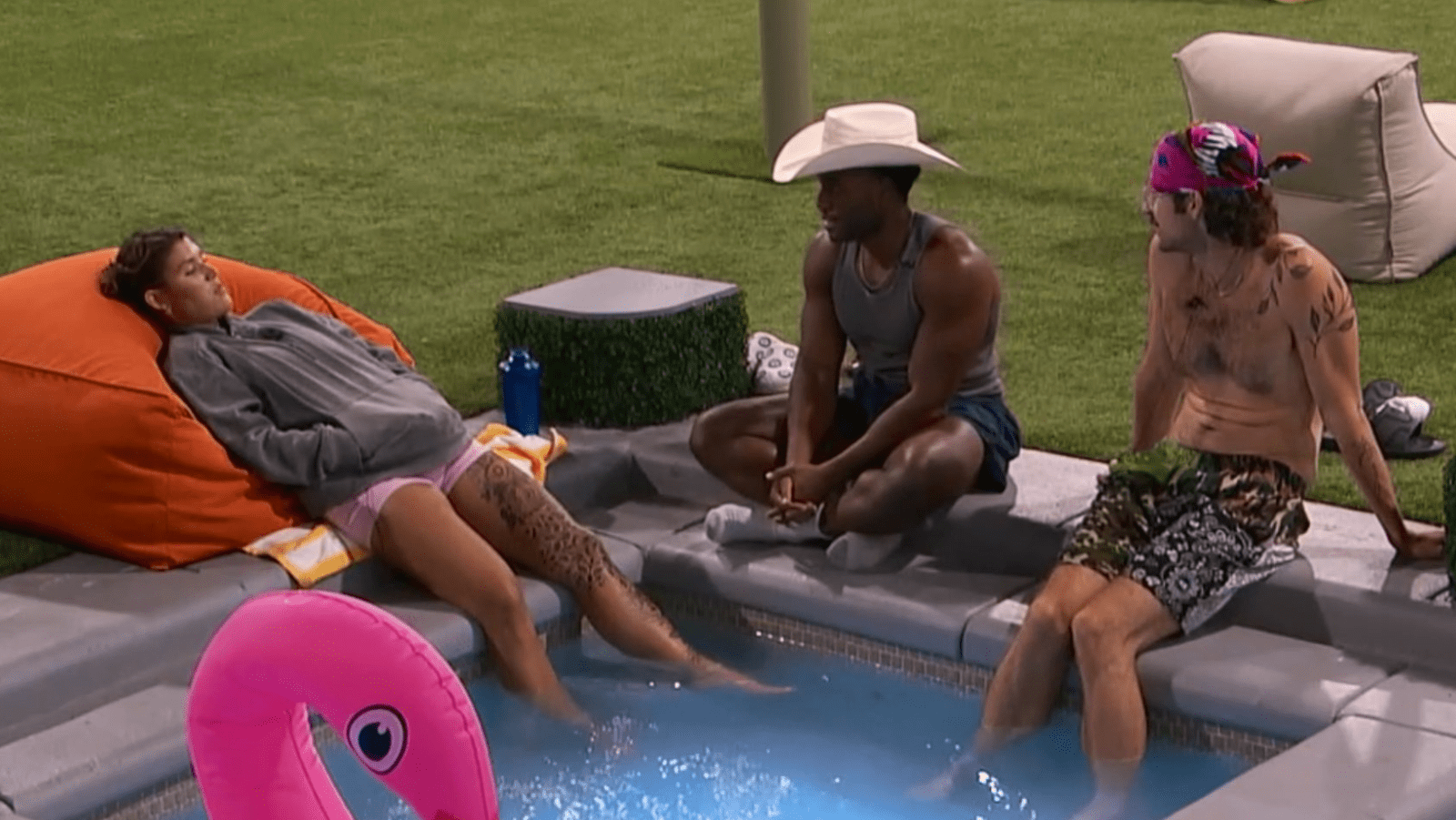 Still of Haley, Chuk and Barrett from 'Big Brother 28'