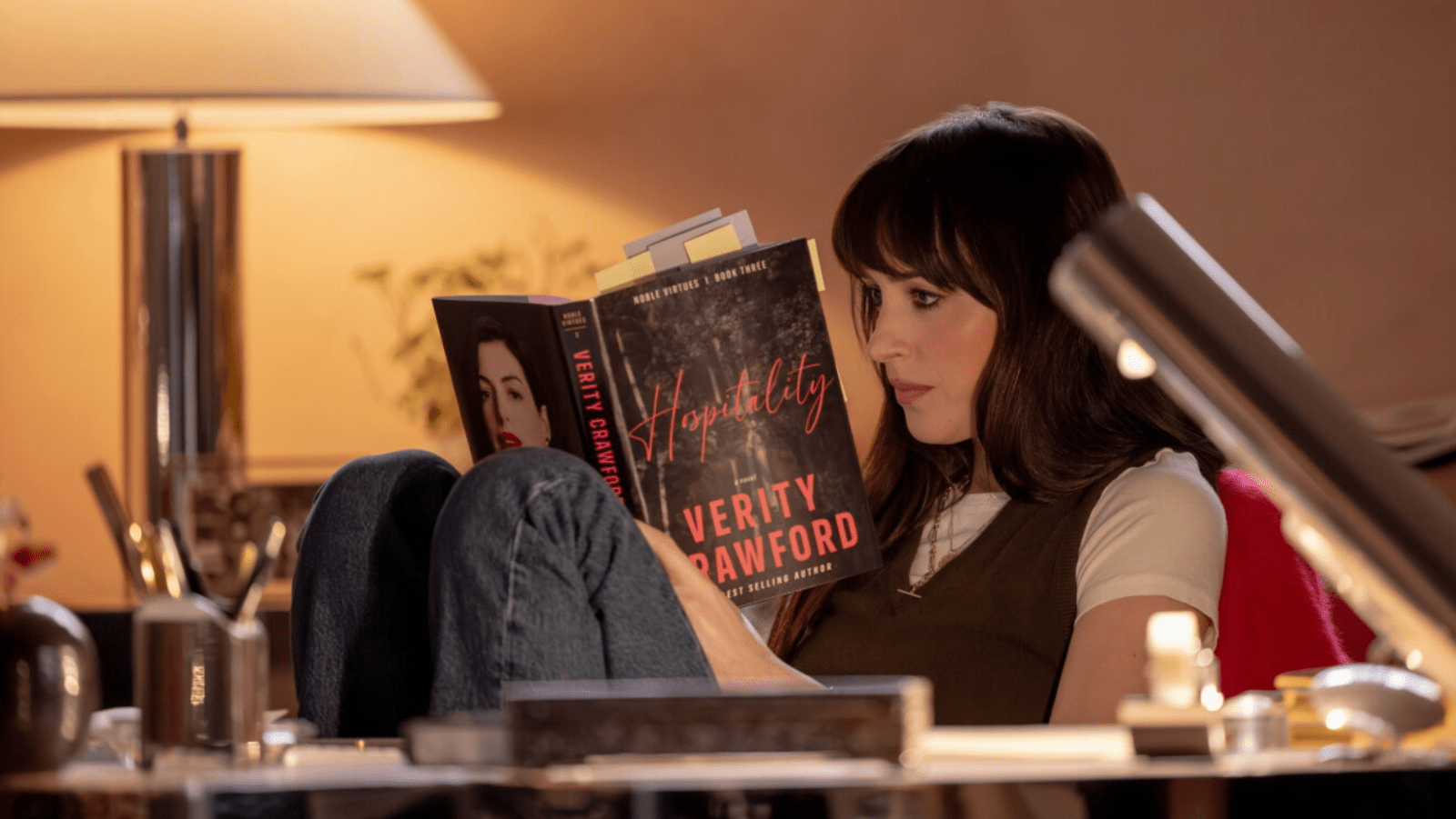 Dakota Johnson stars as Lowen Ashleigh in director Michael Showalter's 'Verity' (Image source: Amazon MGM Studios)