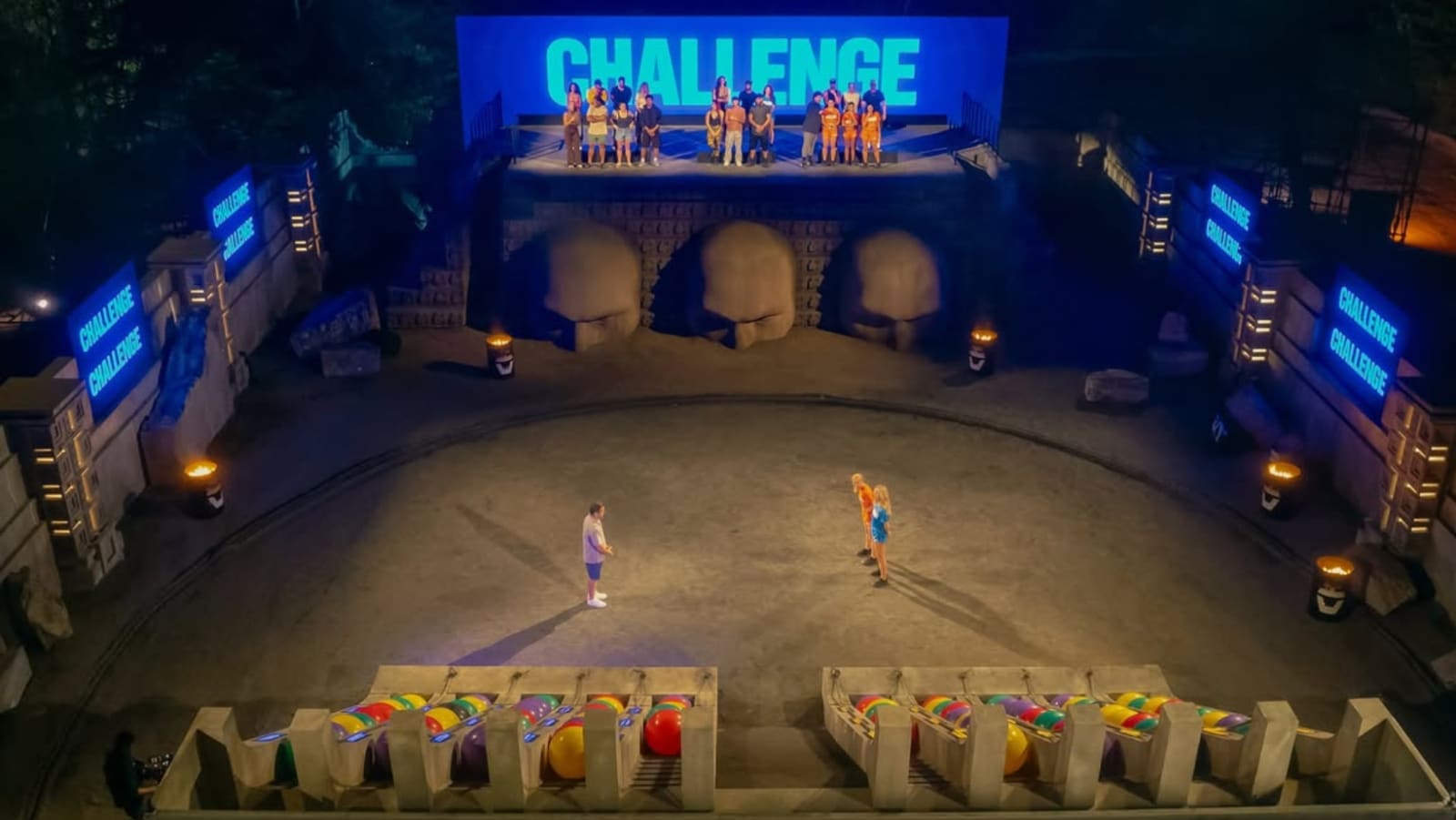 A still from ‘The Challenge’ 42 featuring Team Blue (Image Source: Instagram | @reillysmedley)