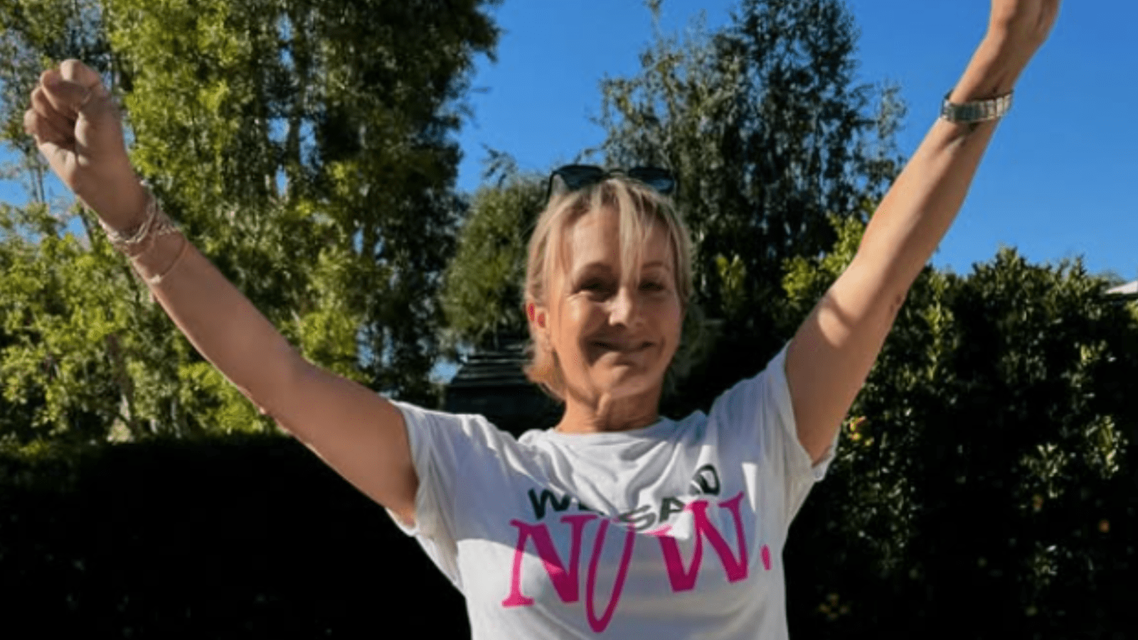 Gabrielle Carteris posing for camera