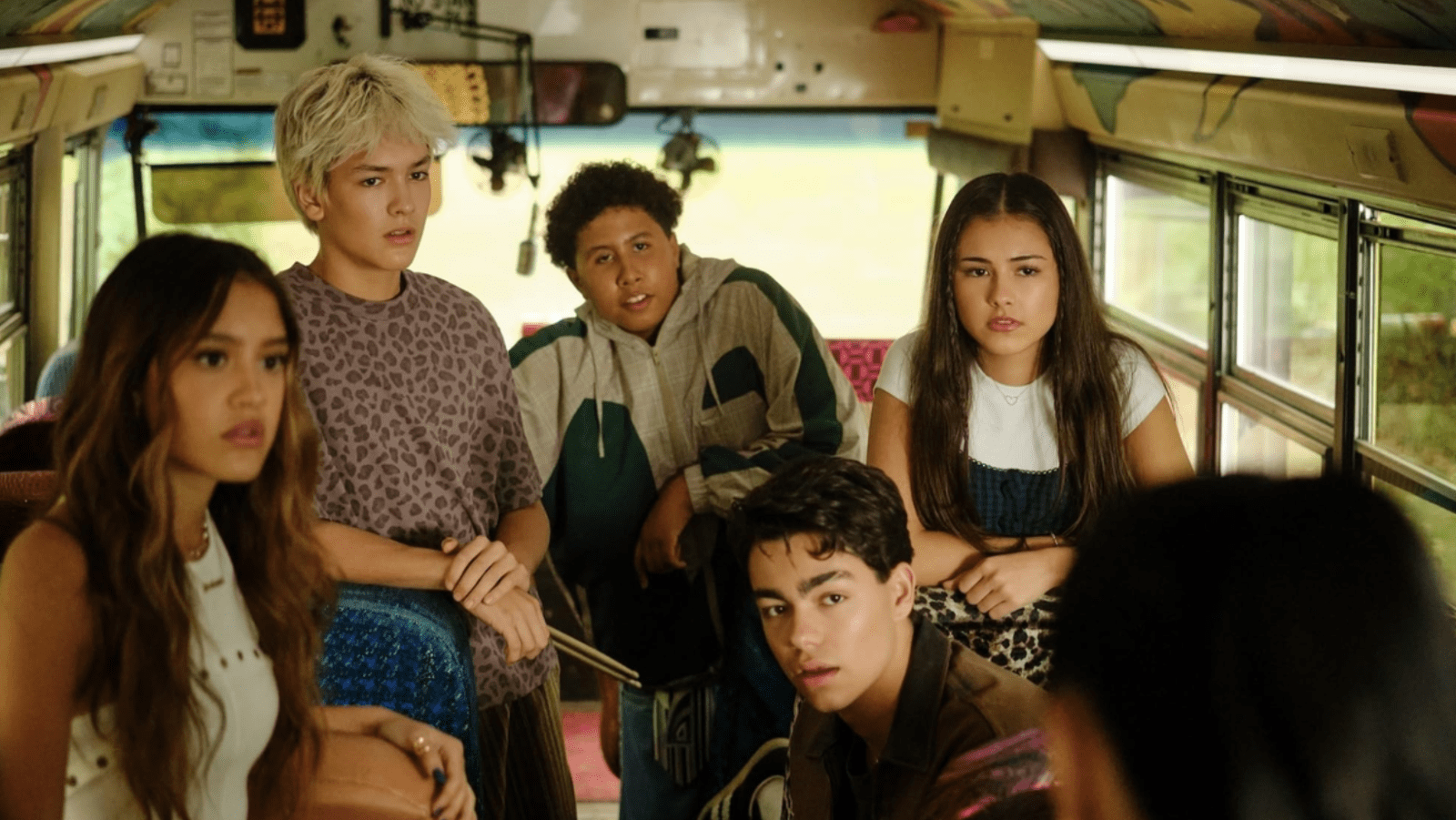 Liamani Segura, Hudson Stone, Casey Trotter, Lumi Pollack and Malachi Barton as Camp Rock’s new generation in ‘Camp Rock 3’ (Image Source: Disney)