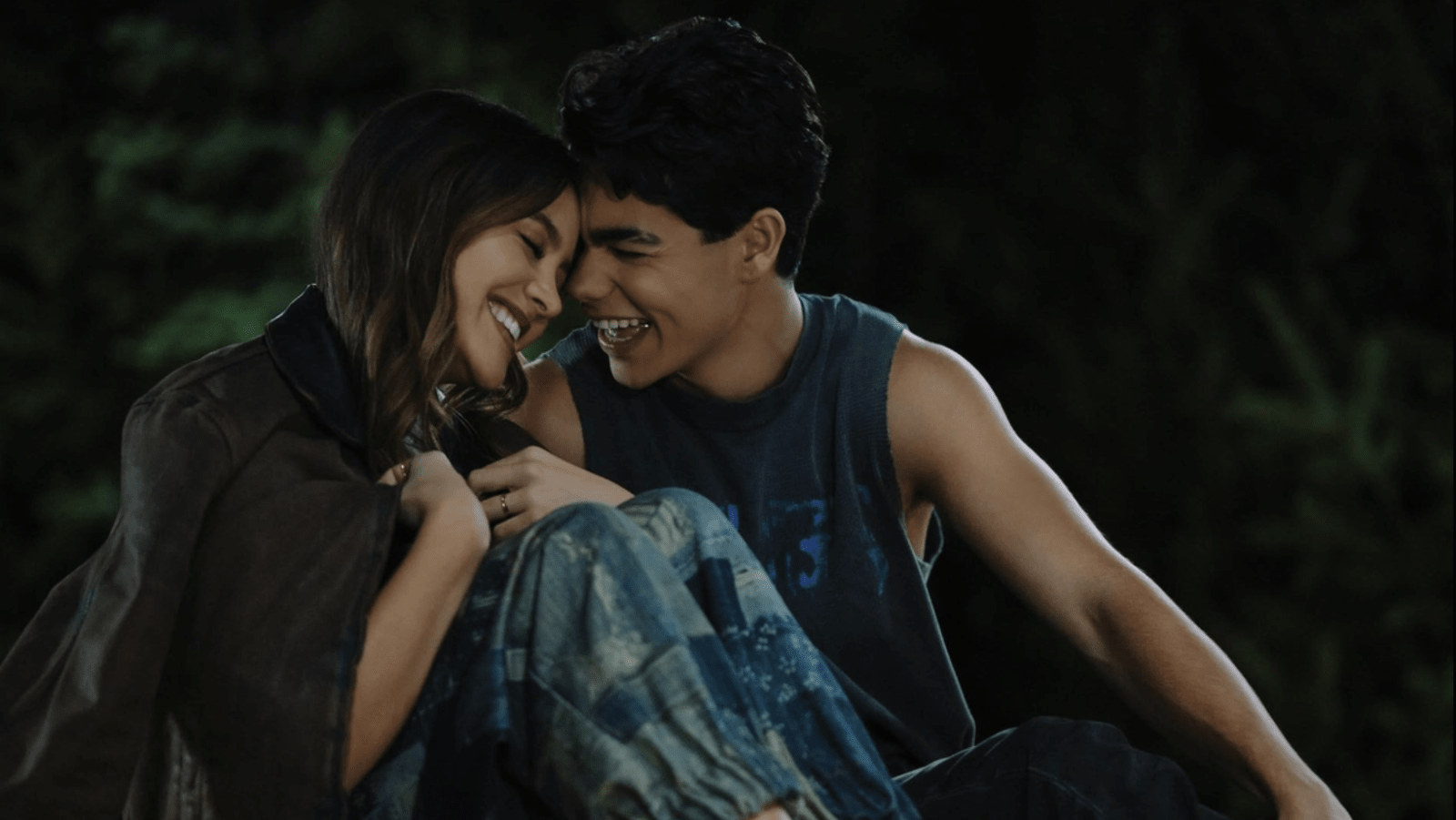 Liamani Segura as Sage and Malachi Barton as Fletch share a tender moment in ‘Camp Rock 3’ (Image Source: Disney)