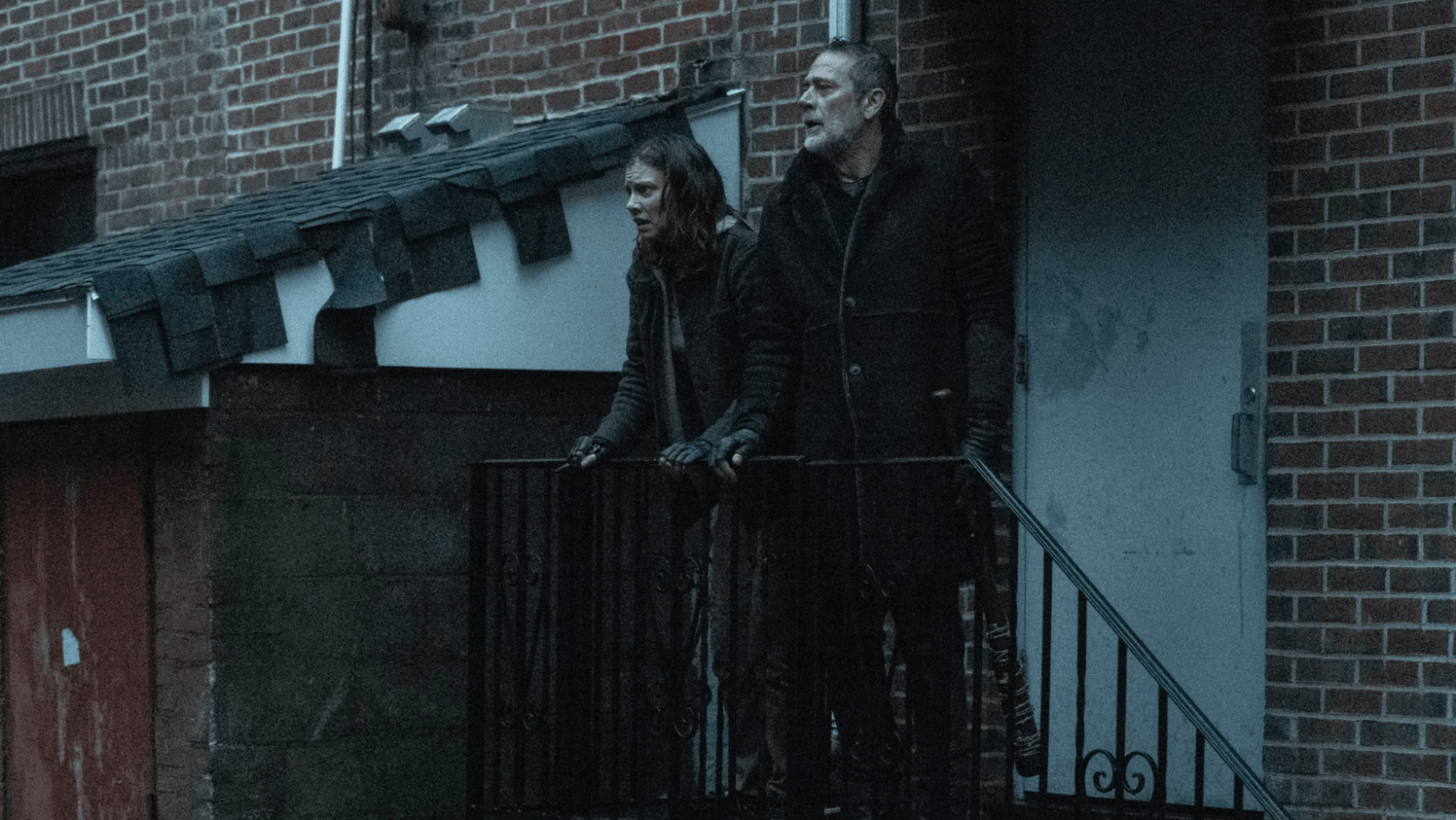 A still of Negan and Maggie from 'The Walking Dead: Dead City'