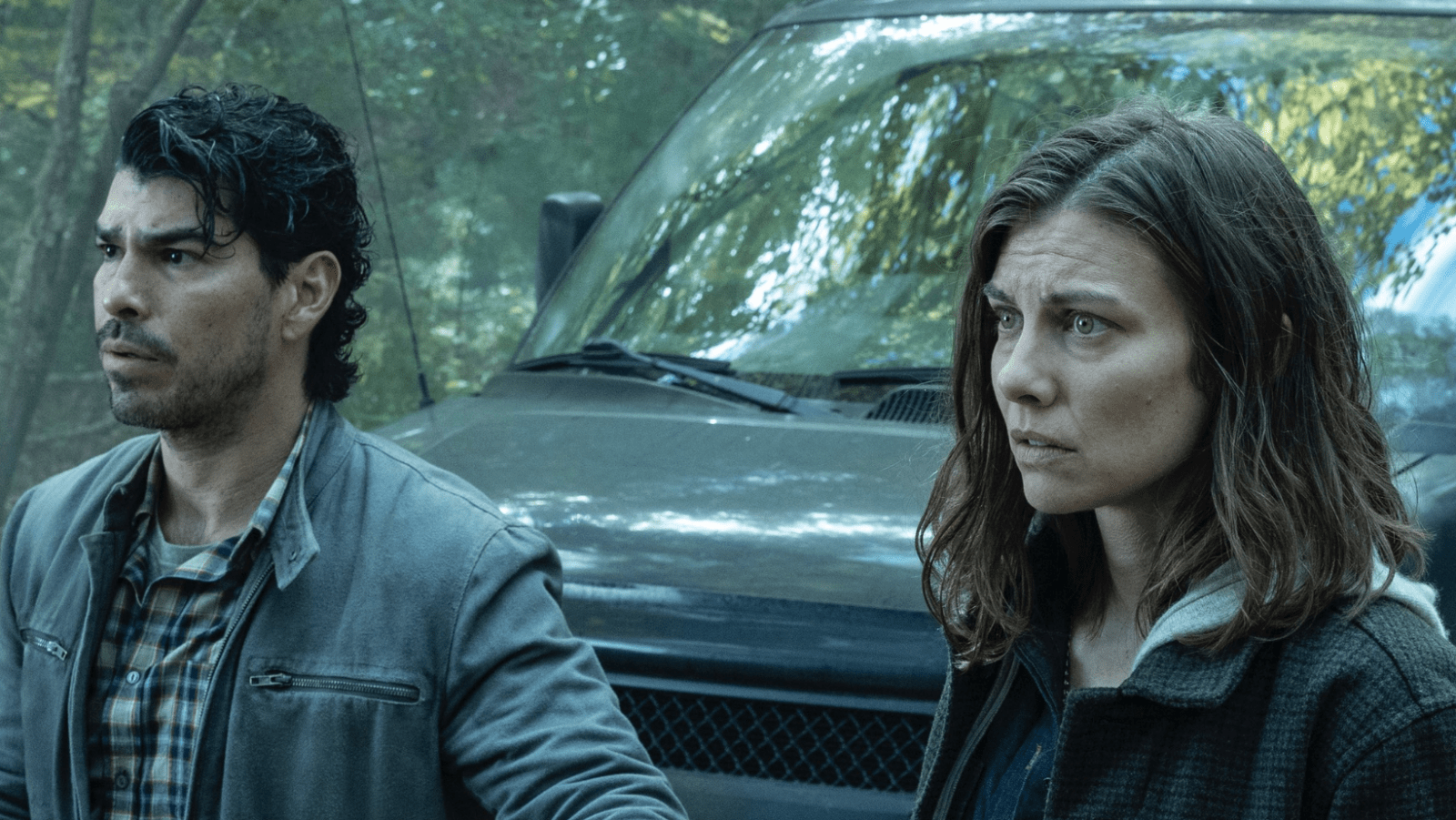 A still of Luis and Maggie from 'The Walking Dead: Dead City'