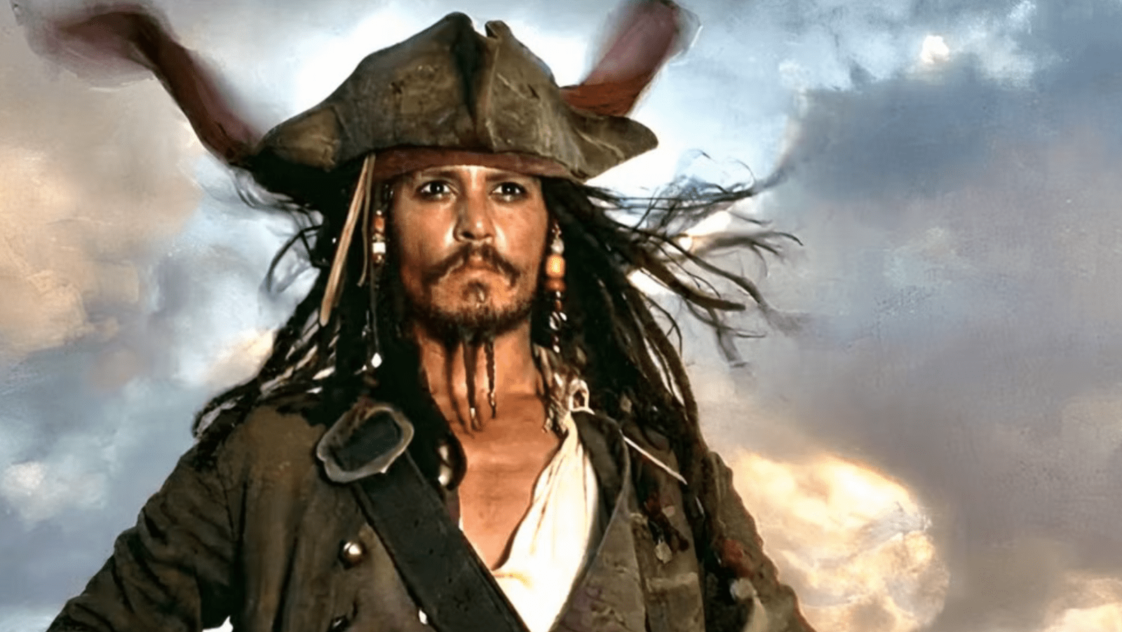 A still in Jack Sparrow in 'Pirates of the Caribbean'