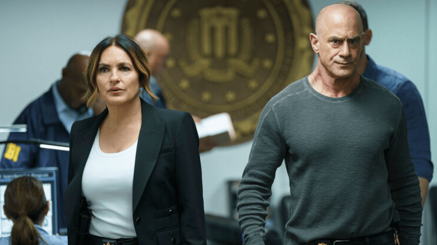 Olivia Benson and Elliot Stabler (Christopher Meloni) appear in Law & Order: Special Victims Unit Season 24 Episode 22. Photo: Peter Kramer/NBC
