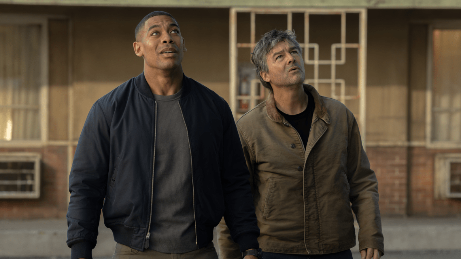 A still of John and Hal from 'Lanterns'