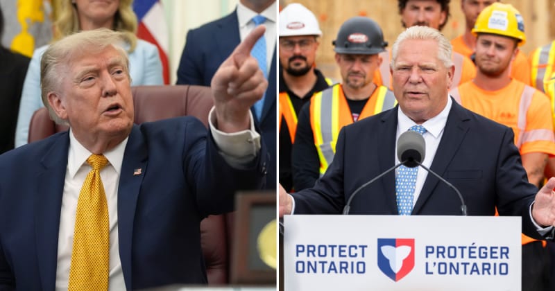 Trump hits back at ‘flunky’ Doug Ford as tariff war escalates: ‘Canada can’t survive without US’