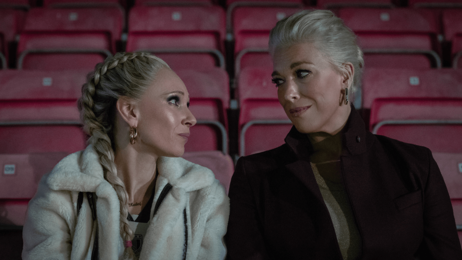 Juno Temple and Hannah Waddingham in