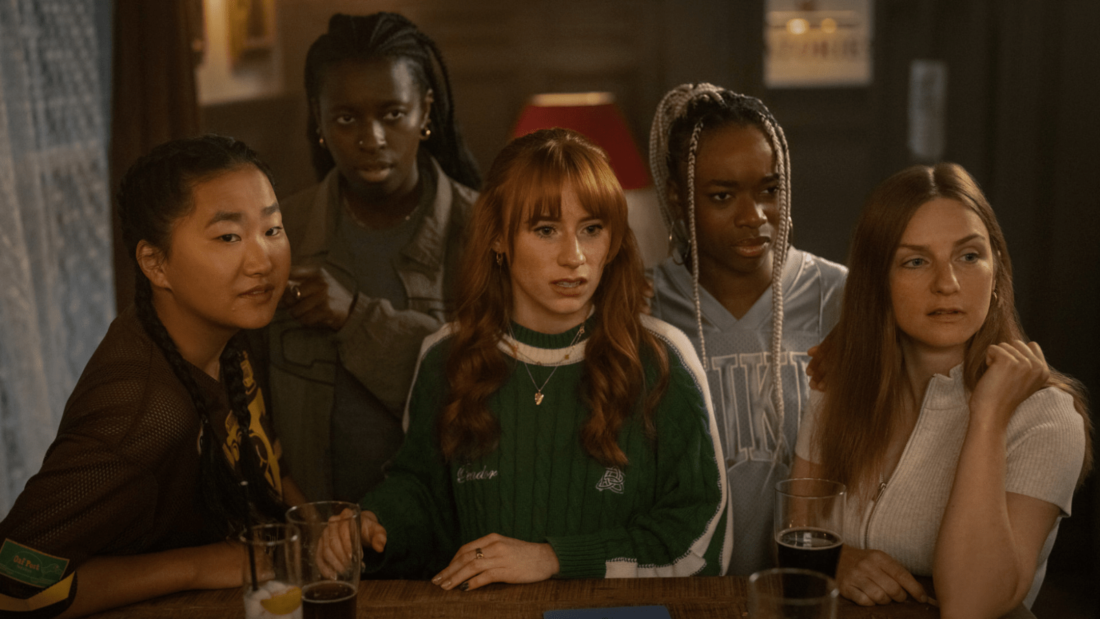 Annelise Heywood, Elizabeth Falola, Aisling Sharkey, Gabrielle Dieujuste and Faye Marsay in