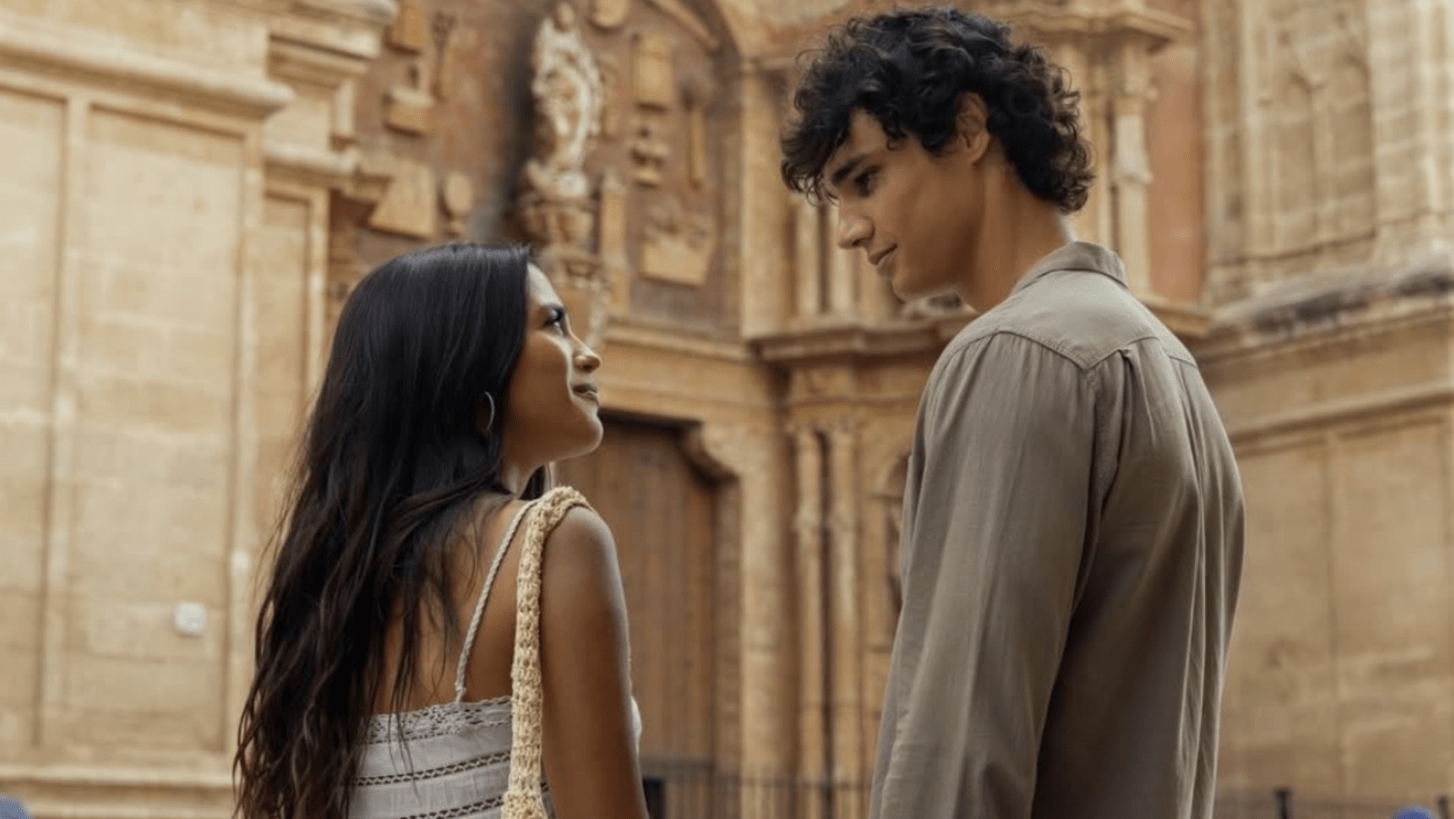 Ry (Maia Reficco) and Julián (Fernando Lindez) face each other in a still from 'The Last Sunrise' (Cover Image Source: Prime Video)