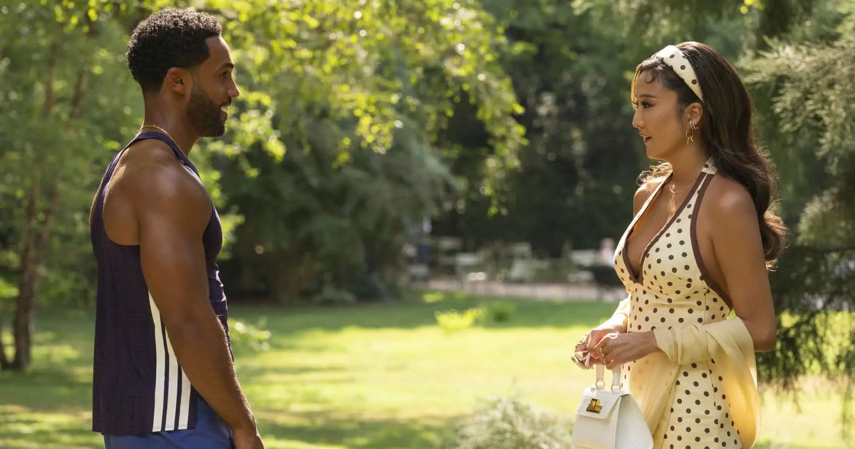 Lucien Laviscount as Alfie and Ashley Park as Mindy in a still from ‘Emily in Paris’ season 6