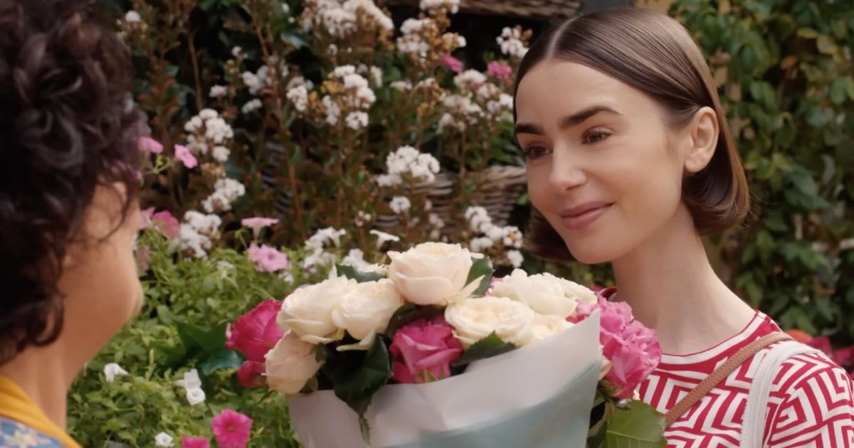 Lily Collins as Emily Cooper in a still from 'Emily in Paris' (Image Source: YouTube | Netflix)