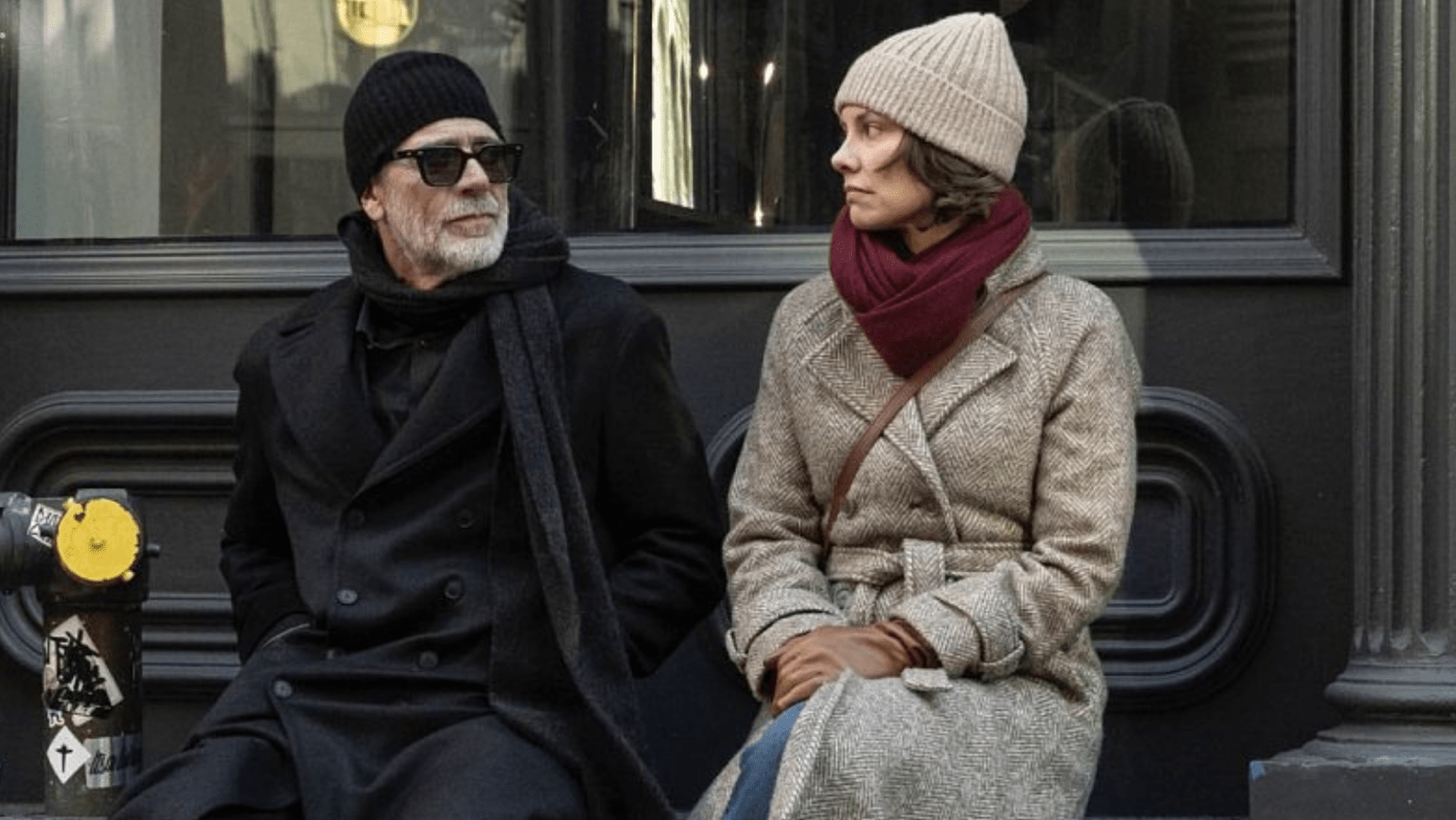 A still of Maggie and Negan in 'TWD: DC'