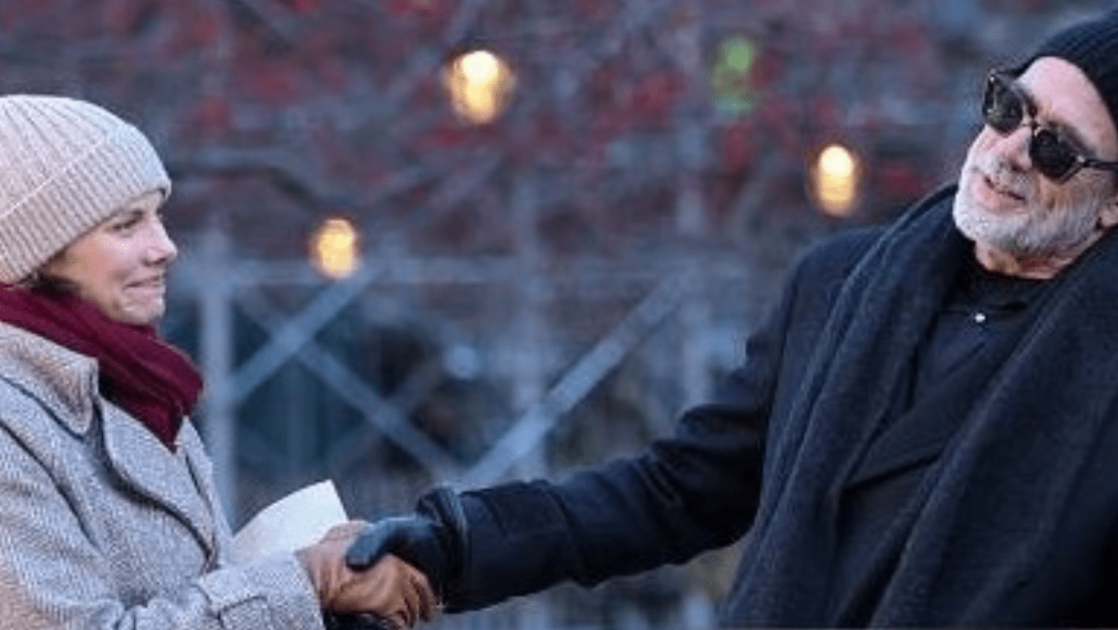 A still of Maggie and Negan in 'TWD: DC'